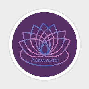 Namaste Purple and Pink Lotus Flower Magnet